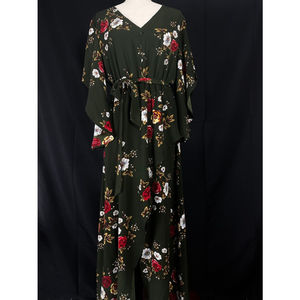Deep green Floral multi occasion dress